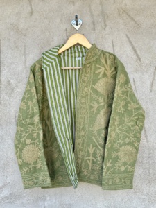 Ropa Unisex Ecológica, Transpirable, de Algodón, con Bordado Suzani, Estilo Étnico Indio, Boho, Floral, Hecha a Mano, para Otoño e Invierno, Color Marrón Vintage - Product Image 2