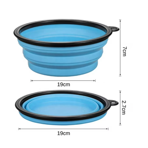 Mangeoire pliable en silicone pour animaux de compagnie Bol en silicone pour animaux de compagnie Alimentation en eau 19cm - Product Image 6