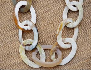 MN EXPORTS Collar de Cadena de Eslabones de Cuerno Natural Hecho a Mano, Joyería de Moda para Mujer, Modelo MNE-1478, Venta al por Mayor de Accesorios de Joyería - Product Image 6