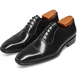 Zapatos de Vestir de Cuero Teñido en Negro Transpirables de Última Moda 2026 para Hombre, Oxfords con Cordones, Zapatos Negros de Cuero Casuales para Caminar - Product Image 1