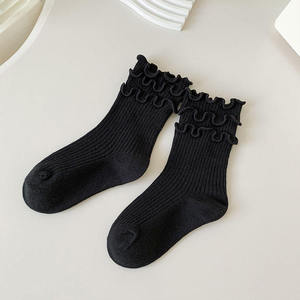 Chaussettes en coton tricoté doux et respirant de haute qualité pour bébés filles, chaussettes pour tout-petits pour l'hiver, logo personnalisé, vente en gros - Product Image 4