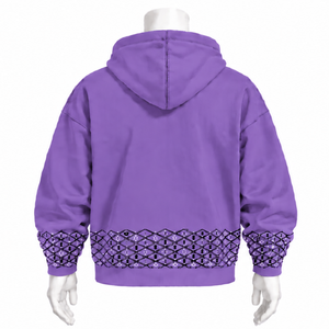 Sudadera con Capucha Oversize de Forro Polar Transpirable y Ecológico con Borde Bordado en Colores Personalizados, Estilo Canguro, para Invierno y Streetwear - Product Image 2