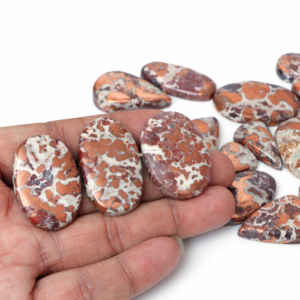 Dolomite de cuivre naturelle, cabochon en vrac, pierre précieuse, motifs dorés bruns naturels, pour la fabrication de bagues, pendentifs et bijoux en argent - Product Image 2