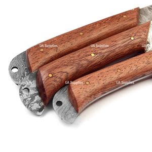 Customizable Damascus Steel 3 Pcs Kitchen Chef <b>knives</b> <b>Set</b> 9-12 in Japanese Forged Damascus <b>Knives</b> Rosewood Handle Professional - Product Image 3
