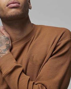 T-shirt à manches longues uni, t-shirts oversize décontractés, t-shirt raglan en coton respirant, coupe classique avec design personnalisé, chemises pour hommes - Product Image 3