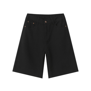 Pantalones Cortos de Mezclilla Personalizados para Hombre, 100% Algodón, Casuales, Vintage, Lavados, de Verano, Cintura Media, Corte Recto, Ecológicos, OEM, ODM, Venta al Por Mayor - Product Image 1