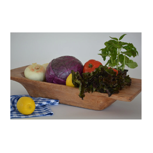 Handmade Rustic Natural Wooden <b>Bowl</b> for Fruit Storage <b>Large</b> Round Kitchen Countertop Decorative Centerpiece - Product Image 2