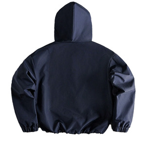 Custom Navy Tactical Hooded Balaclava Windbreaker Pullover Men’s <b>Lightweight</b> Outdoor Utility Men's <b>Jackets</b> OEM Streetwear Bulk - Product Image 5