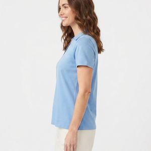 OEM Manufacturer 220 Gsm 100% Cotton Heavy Fabric High Quality Pique Cotton <b>Women</b> Work Wear <b>Polo</b> <b>Shirts</b> With Custom Logo - Product Image 3