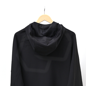 เสื้อฮู้ดซิปสีดำสำหรับผู้ชาย ทรงปกติ ผ้าถัก กันลม สวมใส่สบาย สีพื้น เหมาะสำหรับฤดูใบไม้ร่วง คุณภาพพรีเมียม ผลิตในปากีสถาน - Product Image 5