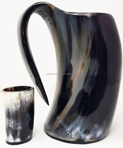Vente chaude Viking buvant tasse en corne de buffle de haute qualité de corne article tasse en corne buvant Viking pour la maison hôtel - Product Image 1