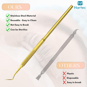 Herramienta de acero inoxidable Cross Edge para levantar pestañas, separador de pestañas para aplicaciones de permanente, extensiones, suministros para levantar y teñir pestañas - Product Image 6