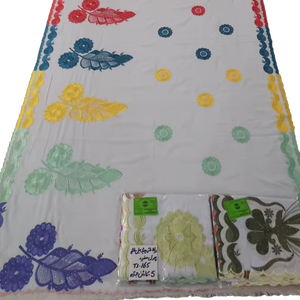 Longue écharpe hijab africaine en viscose pour femme, broderie florale, strass, légère, foulard musulman, vente en gros - Product Image 2