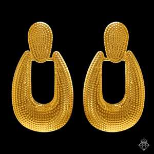 Prao ต่างหูห้อยทองคำสำหรับผู้หญิงต่างหูแฟชั่นป้องกันการเสื่อมเสียดีไซน์เป็นรูทองหรูหรา - Product Image 2