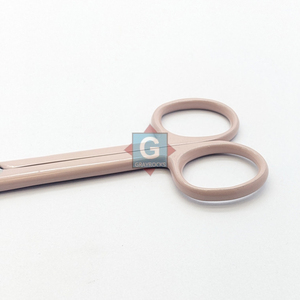 Ciseaux médicaux manuels en acier inoxydable de haute qualité, couleur rose poudré, certifiés CE, pour bandages - Product Image 6