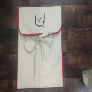 Sac enveloppe en tissu de coton écologique avec logo personnalisé |   Emballage de vêtements réutilisable avec fermeture à rabat |   Sacs d'emballage cadeau durables Inde - Product Image 6