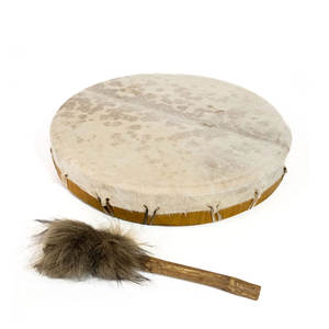 Tambour chamanique fait main en peau de chèvre naturelle, instrument rituel pour la guérison spirituelle, la méditation et la sonothérapie - Product Image 1