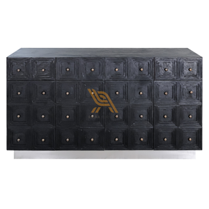 Armoire de style design luxueux avec cadre en teck pour la décoration de la maison et du salon - Product Image 2