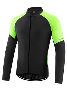 Combinaison de cyclisme respirante à séchage rapide multicolores pour hommes avec manches longues pour le VTT, veste réfléchissante de nuit - Product Image 2