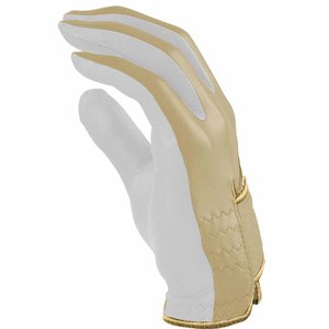 Gants de golf DARIB IMPEX en cuir de chèvre respirant antidérapant à enfiler pour homme, sport, blanc, impression en relief - Product Image 2