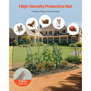 Rete da Giardino per Protezione Piante 8.1 X 3.9 X 3.9 Ft, Tenda con Porta con Cerniera, Resistente al Vento, Facile da Installare, per Esterni - Product Image 3