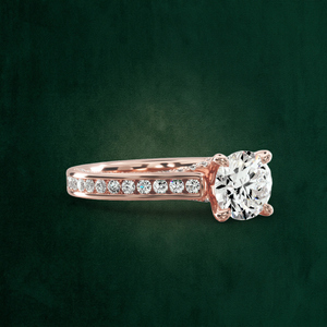 Bague statement en or blanc massif 18 carats sertie de pierres rondes brillantes en forme d'orchidée - Fabrication sur mesure OEM B2B - Product Image 4