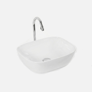 Lavabo Cuadrado de Pared para Baño, Diseño Minimalista, Superficie Lisa, Blanco, 5 Años de Garantía, Logotipo Impreso con Láser, Hecho en India - Product Image 1
