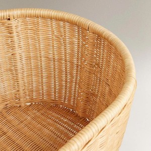 Chariot de poussette en rotin tressé à la main de haute qualité, best-seller, avec poignée à roulettes, adapté au rangement des jouets de bébé. - Product Image 4