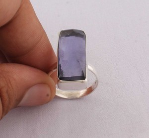 925 Sterling <b>Silver</b> Classic Natural <b>Amethyst</b> Purple Gemstone <b>Ring</b> Wholesale Jewelry Handcrafted Party <b>Ring</b> - Product Image 3