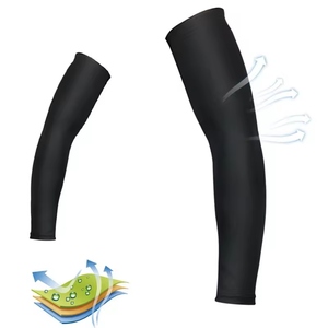 Unisex Black Arm Sleeve Anti-Uv Protection Seamless Fit For Adults <b>Cycling</b> Outdoor Use - Product Image 3
