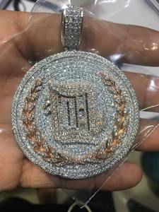 จี้เพชรโมอิสซาไนต์แท้ทรงกลม 3.50 กะรัต ชุบทองคำขาว 14K จี้วงกลมปรับแต่งได้สำหรับงานปาร์ตี้ จี้และชาร์มคุณภาพสูง - Product Image 4