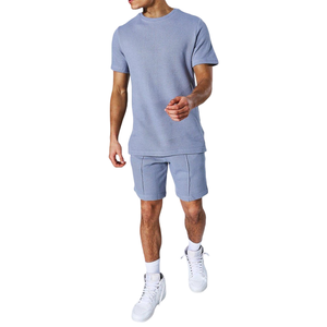 Conjunto Deportivo de Verano para Hombre 2026, Venta al Por Mayor, Personalizado, de Dos Piezas, Camiseta de Manga Corta y Pantalones Cortos de Algodón - Product Image 1
