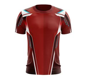 T-shirt personnalisé à sublimation intégrale pour hommes, séchage rapide, sport, course à pied, tee-shirt promotionnel - Product Image 2