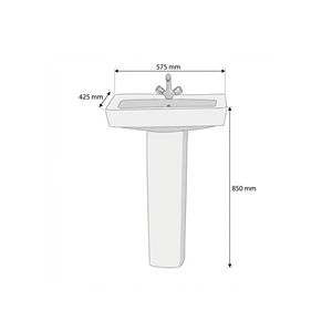 Lavabo ovale moderne Oasis sur pied pour villa et hôpital - Product Image 4