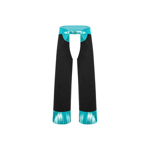 Leather <b>Equestrian</b> Chaps With Fringe And Zipper Closure For Horse Riding - Product Image 4