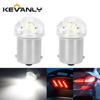 Feux de signalisation LED automobiles 12V, 1156 1157 9smd, coque transparente, blanc clignotant, feux arrière LED automobiles