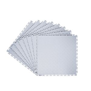 Set di 8 Piastrelle Incastrabili per Pavimento Garage 20,2 X 20,2 X 0,2 cm, Pavimentazione Modulare in Plastica Antiscivolo con Superficie Diamantata per Garage, Novità 2022 - Product Image 1