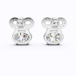 Pendientes de Diamante Cultivado en Laboratorio con Corte Ovalado, 1.50 CT, Perla, Chapado en Rodio de 14K, Certificado IGI, Joyería Fina de Lujo, Regalo, BRILLIANT - Product Image 2