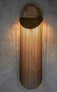 Industrial Brass Wall Accent Circular Shape Vertical Chain Hanging Decorative Metal Handicraft Modern Wedding Ramadan <b>Ornamental</b> - Product Image 3