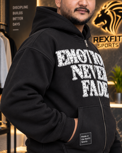 Custom <b>Zip</b> <b>Up</b> Hoodie <b>Men</b> Chenille Letter Streetwear Oversized <b>Fleece</b> Hoodie Kangaroo Pocket Custom Label Heavy Casual Wear OEM - Product Image 4