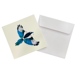 การ์ดควิลลิ่งรูปนกสีน้ำเงินกำลังบิน การ์ดควิลลิ่งรูปนกบินที่ทำด้วยมือ พร้อมซองจดหมาย การ์ดอวยพรทำมือสำหรับงานศิลปะ - Product Image 3