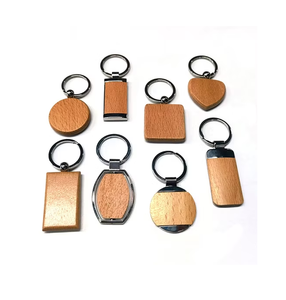 Wood Keychain Natural Laser <b>Engraving</b> Christmas Crafts Modern Designer Pieces <b>Keyring</b> For Car Keys - Product Image 4