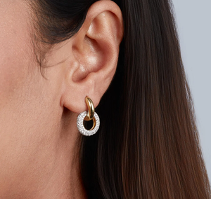 Pendientes de Mujer de Diseño de Lujo con Diamantes Cultivados en Laboratorio de Alta Calidad, Corte Brillante, Rellenos, Chapados en Oro de Alta Pureza, Certificados por IGI - Product Image 5