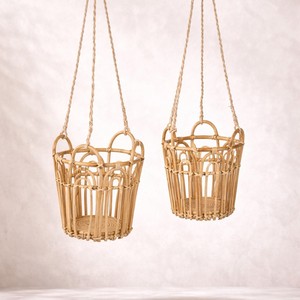 Maceta colgante de ratán ecológica a buen precio, macetas al por mayor para plantas y flores - Product Image 1