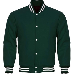 Chaquetas Varsity Unisex Personalizadas Estilo Letterman, Cuerpo de Mezcla de Lana, Mangas en Contraste, Ribete Acanalado, Ropa al por Mayor - Product Image 1