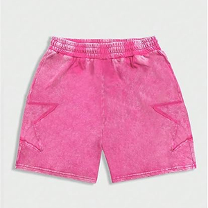 <b>Men's</b> <b>Pink</b> Tie Dye Drawstring <b>Shorts</b> With Pockets Casual Breathable Athletic Wear - Product Image 5