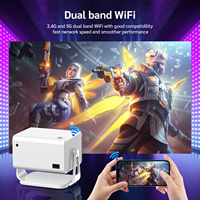 Prix plus bas pour un projecteur vidéo Android 1080P 600 Ansi Lumen, compatible 4K 8K, lecteur multimédia pour cinéma maison intelligent, Proyector