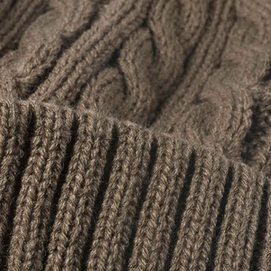 Customizable 100% <b>Wool</b> <b>Thermal</b> Beanie Hat for Travel Ski & Outdoor Use-Unisex Adult Winter Cap with Adjustable Fit - Product Image 3