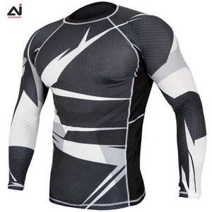 Rashguard personnalisé MMA à manches longues BJJ Rashguard Kickboxing Respirant Sport Rashguards à séchage rapide - Product Image 6