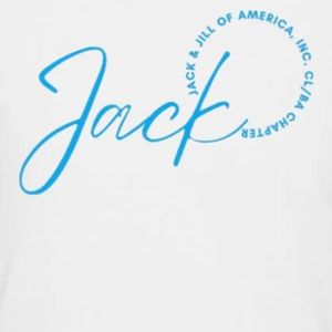 แจ็คแอนด์จิล เสื้อยืดแขนสามส่วนสีขาวกรมท่า ลายกราฟิก คอกลม ลำลอง ยูนิเซ็กส์ เสื้อเบสบอลสำหรับครอบครัว - Product Image 3